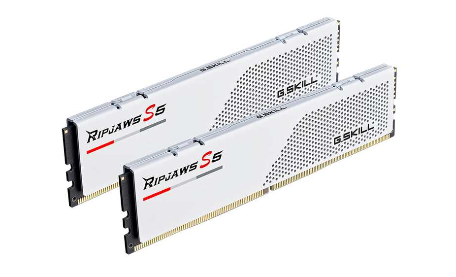 RAM G.Skill RIPJAWS S5 White 32GB (DDR5 | 5200MHz | C36 | 2x16GB | F5-5200J3636C16GX2-RS5W)
